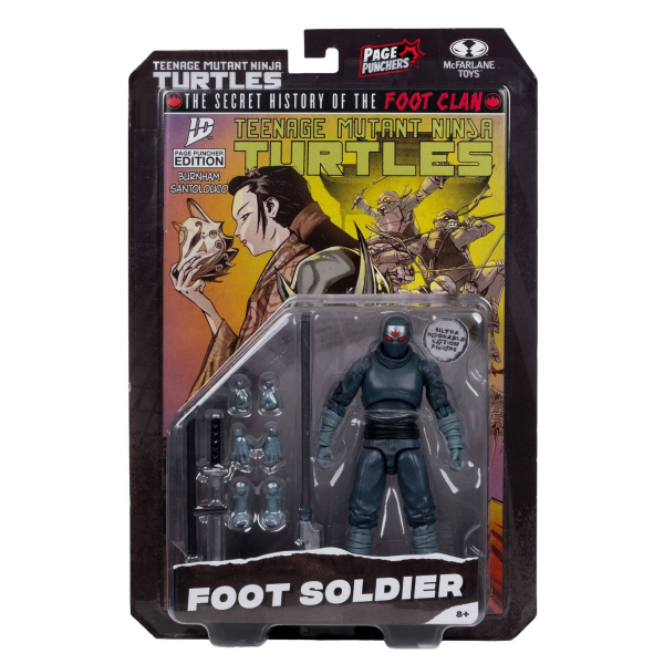 McFarlane TMNT Page Punchers Foot Soldier Actionfigur mit Comic 14cm 2025